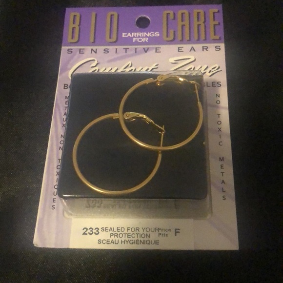 Bio Care Sensitive Ears Gold Hoops - Picture 3 of 3